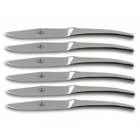 C + B Lefebvre : Monobloc SKEL table knives polished finishing