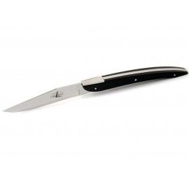 Eric Raffy for Forge de Laguiole : Tip black horn pocket knive